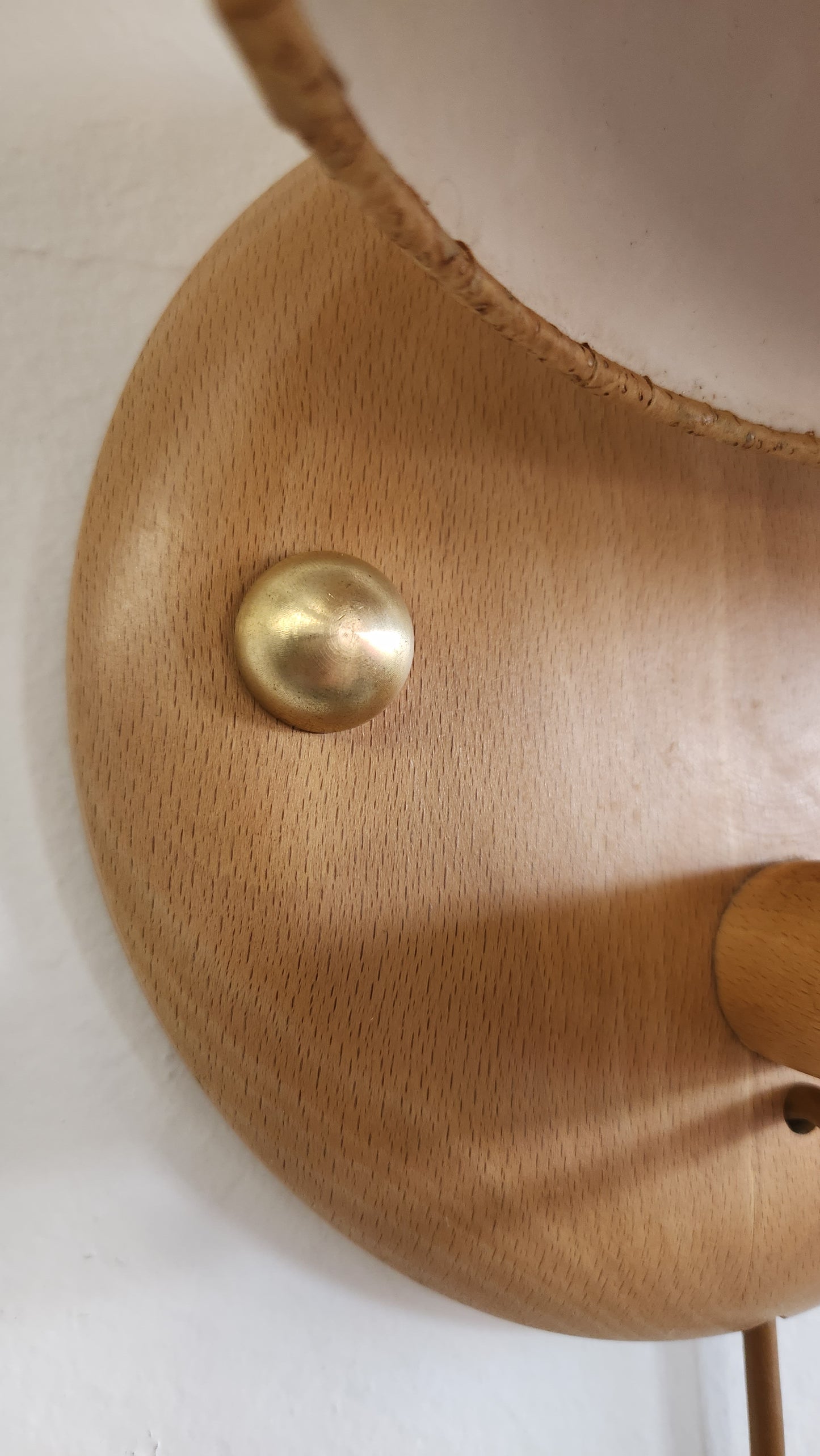 Bergboms Wood Wall Lamp with Cork Shade