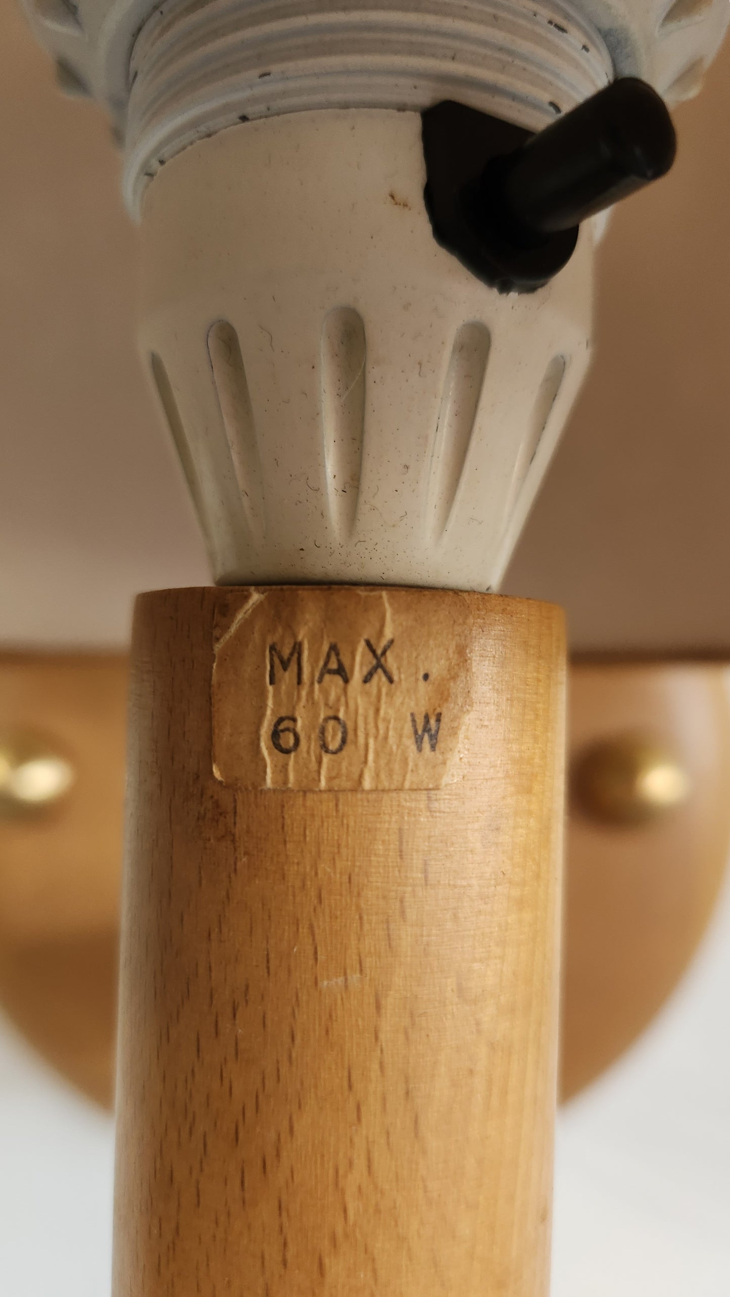 Bergboms Wood Wall Lamp with Cork Shade