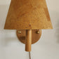 Bergboms Wood Wall Lamp with Cork Shade