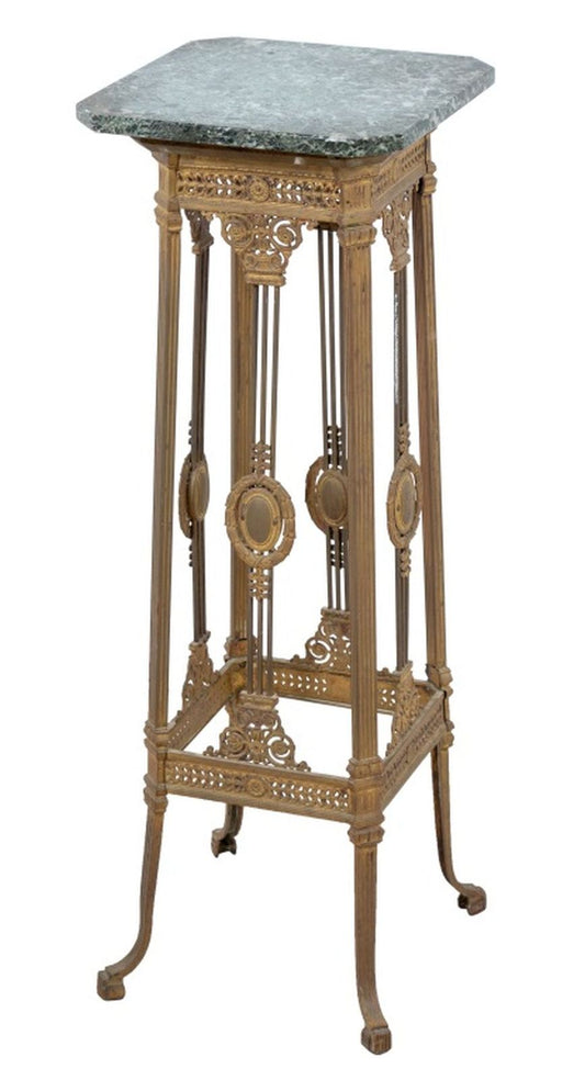 French Gilt Pedestal Table, 19th C.