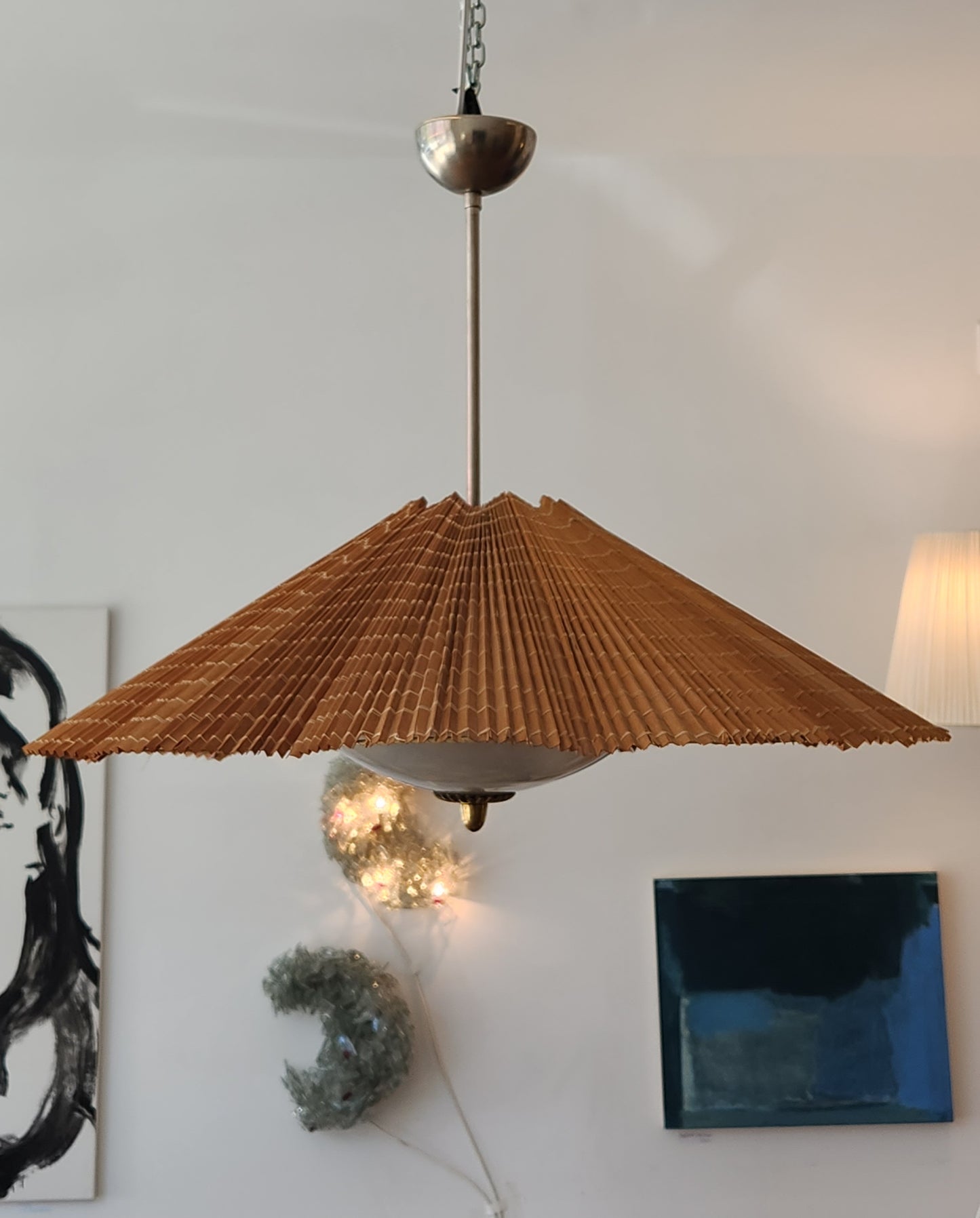 Gunnel Nyman Rattan Ceiling Lamp - so rare!