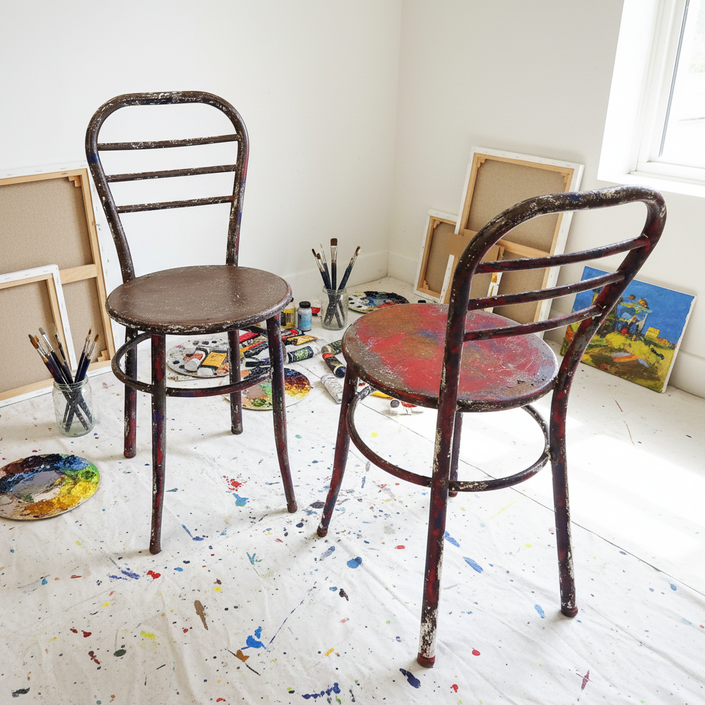 Pair of Indestructible Ice Cream Parlour Chairs