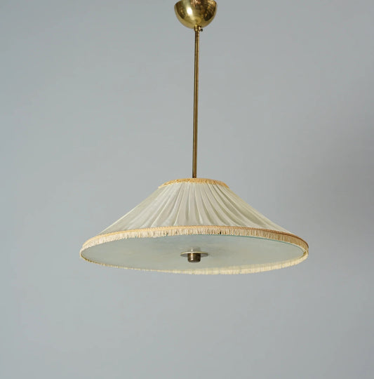 Idman Pendant with Ice Crystal Glass & Silk Fringe