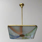 Fontana Arte Pendant with Colorful Painted Glass