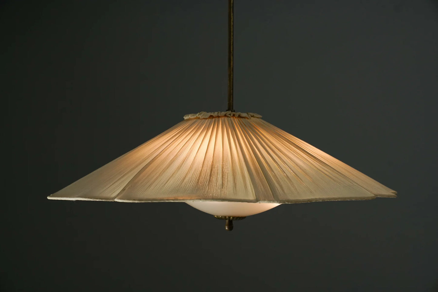 Gunnel Nyman Pendant with Silk Shade, Idman 1940s