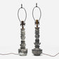 Black & White Svend Hammershøi Stonewear Table Lamps, 1920s