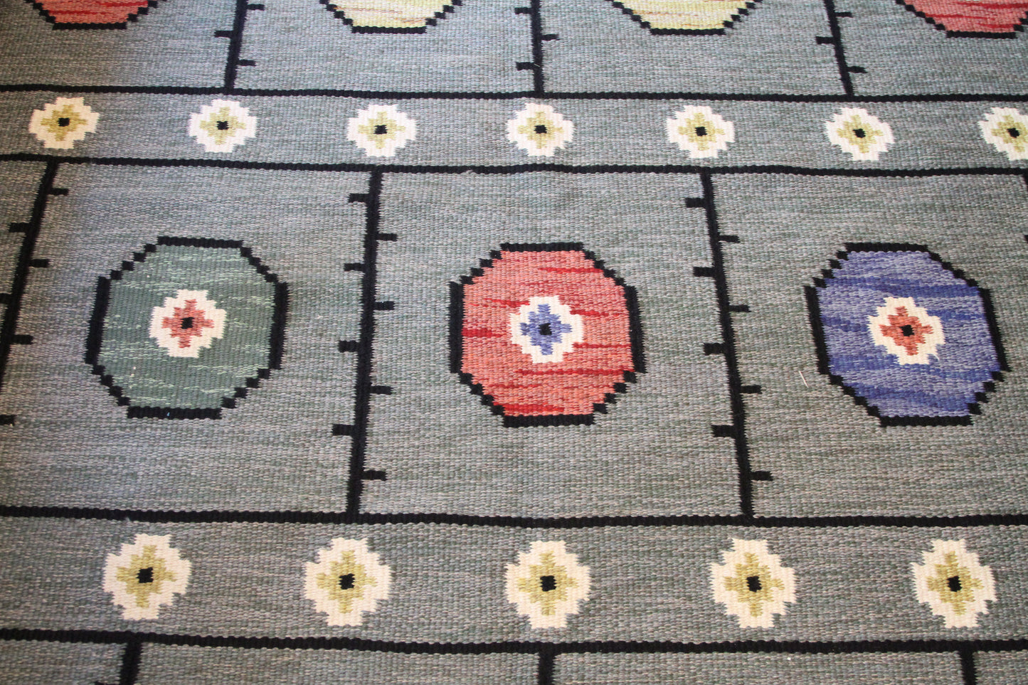 Swedish Rölakan Flat Weave Wool Rug  (ON HOLD UNTIL 2/7)