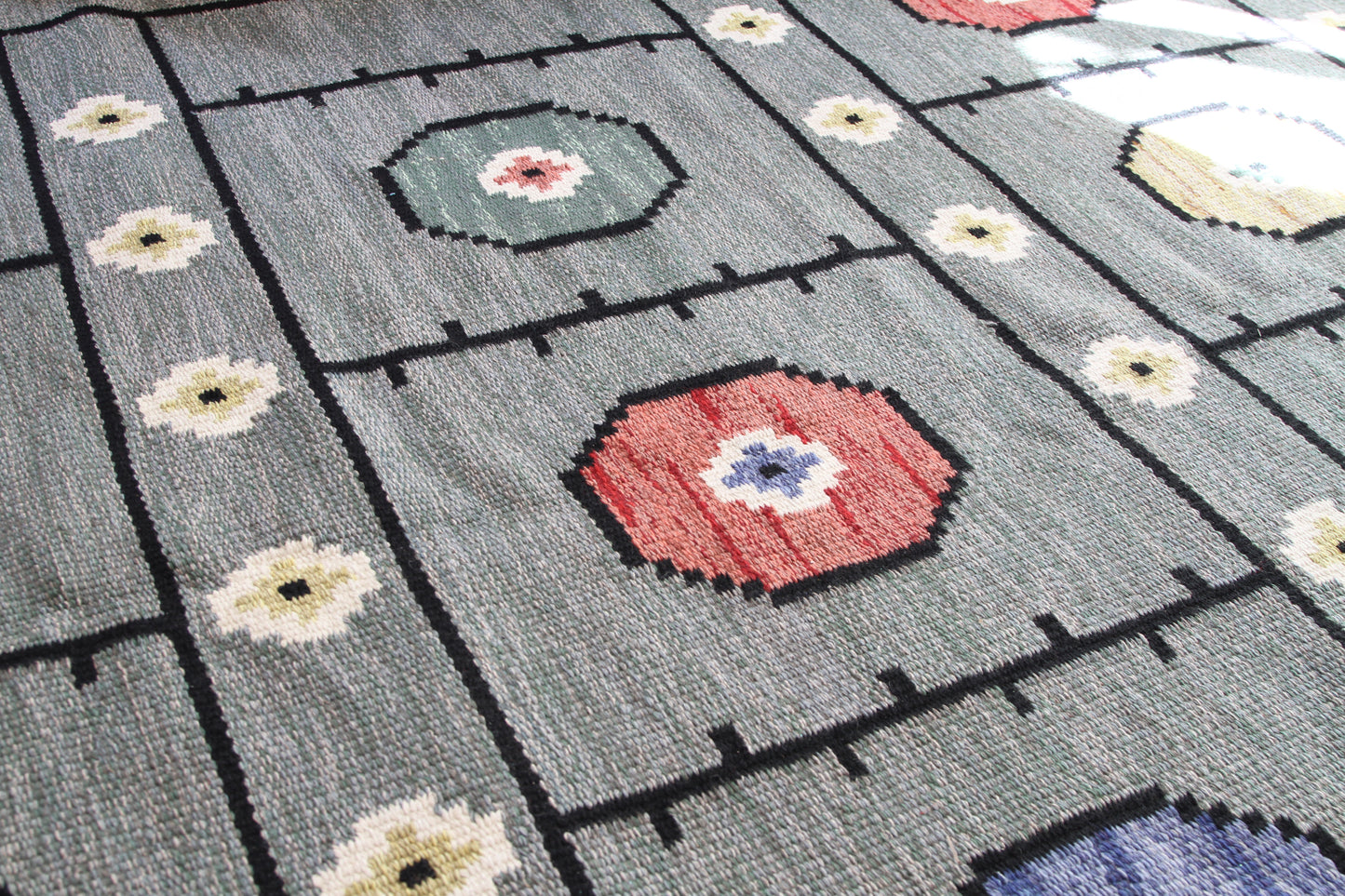 Swedish Rölakan Flat Weave Wool Rug  (ON HOLD UNTIL 2/7)