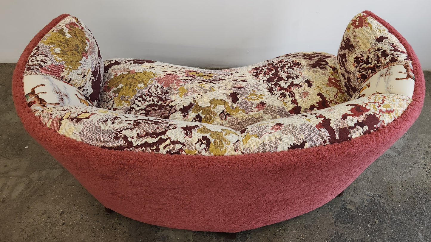 Colorful Danish Curved MCM Sofa