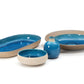 Nils Kähler: collection of blue glazed stoneware pieces