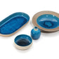 Nils Kähler: collection of blue glazed stoneware pieces