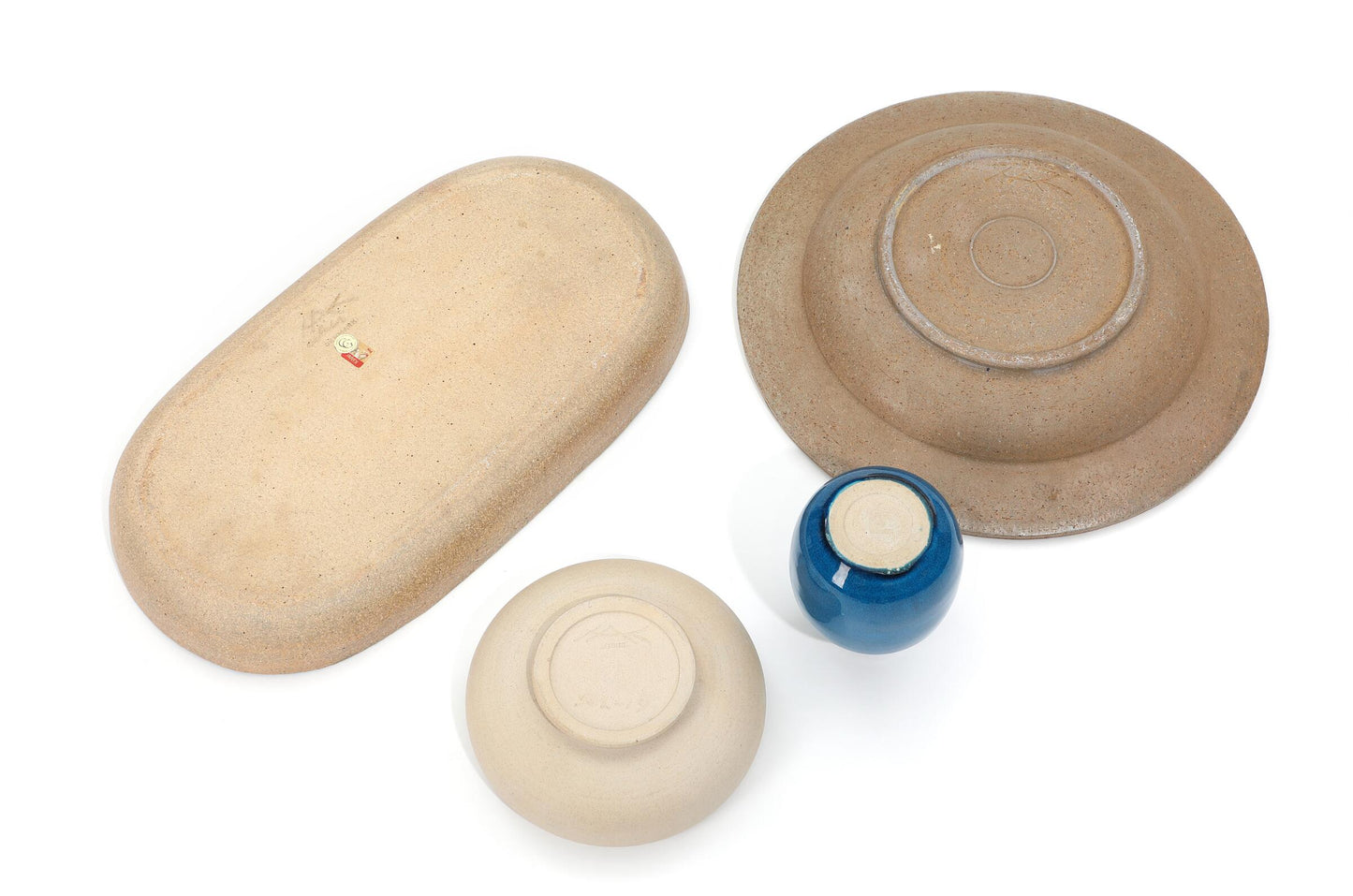 Nils Kähler: collection of blue glazed stoneware pieces