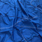 Danish Club Chair 1930s, electric blue Maki Yamamoto Couture Fabric