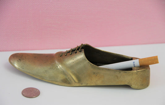 Solid Brass Shoe Ashtray - SOLD!