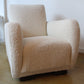 Danish Club Chair - "Crème Bouclé"