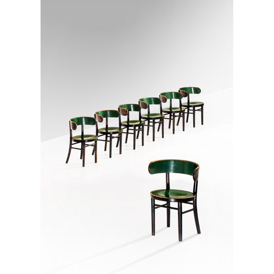 Amazing Set of Six "Hugging Chairs" by Werner West 1945