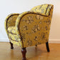 Danish "Dressy" Chair 1930s, Rounded Arms & Couture Textile